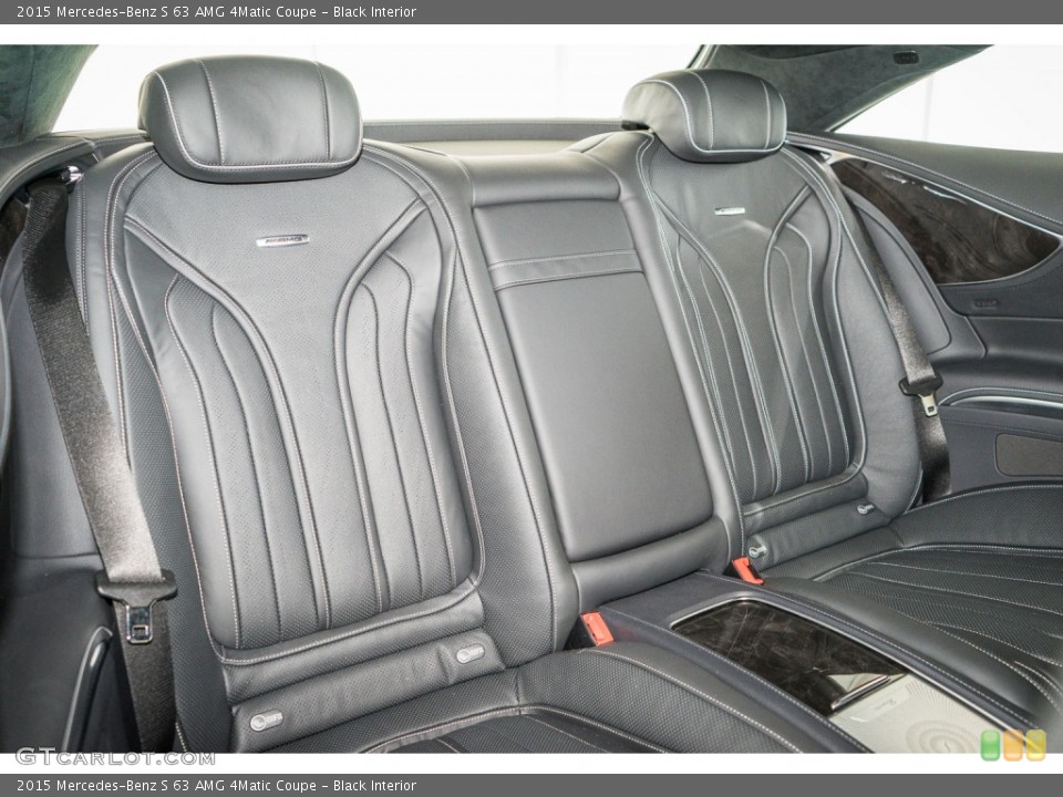 Black Interior Rear Seat for the 2015 Mercedes-Benz S 63 AMG 4Matic Coupe #104583702