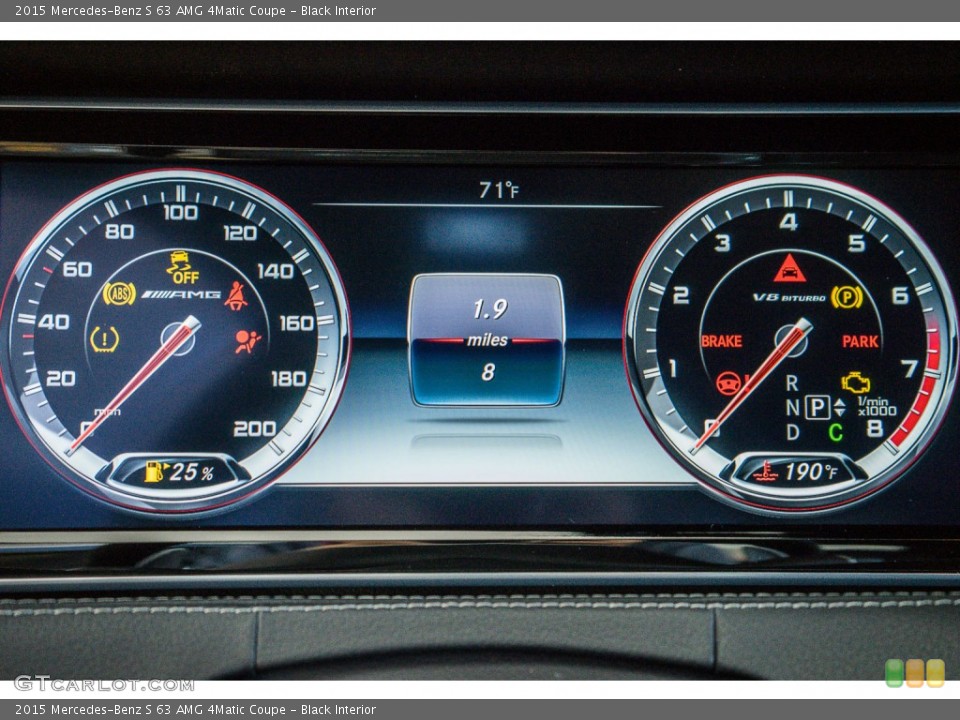 Black Interior Gauges for the 2015 Mercedes-Benz S 63 AMG 4Matic Coupe #104583783