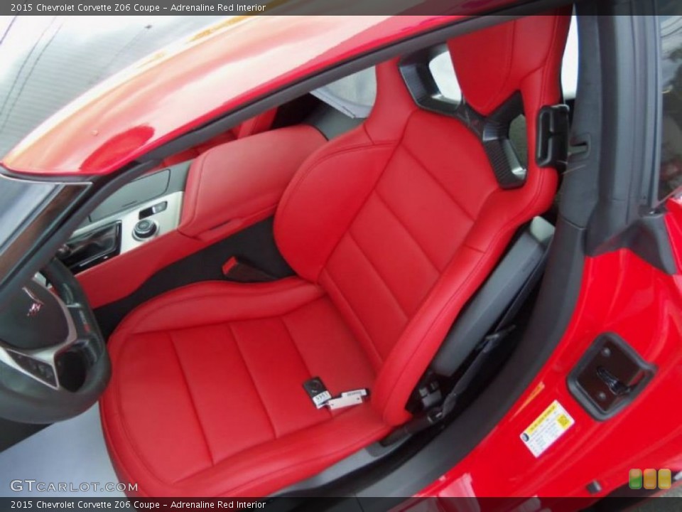 Adrenaline Red Interior Front Seat for the 2015 Chevrolet Corvette Z06 Coupe #104589282