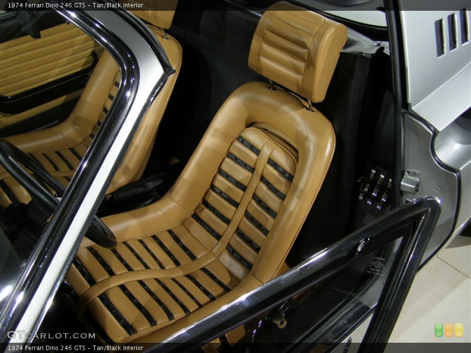 Tan/Black Interior Photo for the 1974 Ferrari Dino 246 GTS #104598