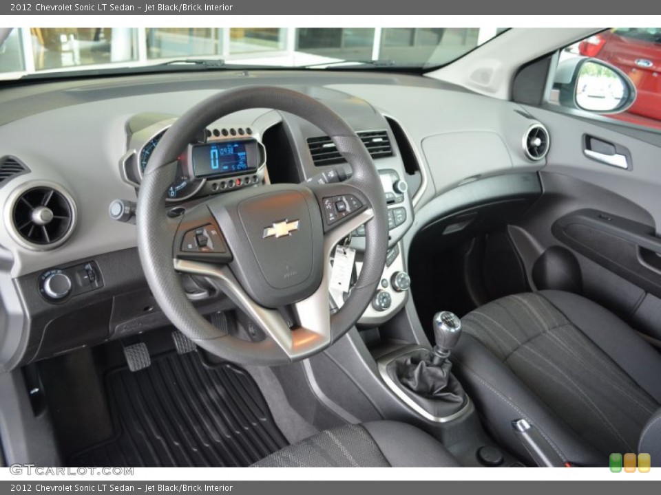 Jet Black/Brick Interior Photo for the 2012 Chevrolet Sonic LT Sedan #104599047