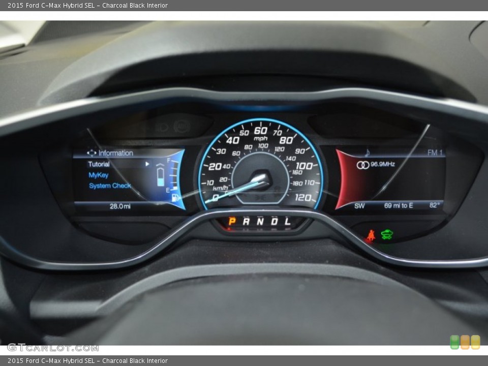 Charcoal Black Interior Gauges for the 2015 Ford C-Max Hybrid SEL #104600430