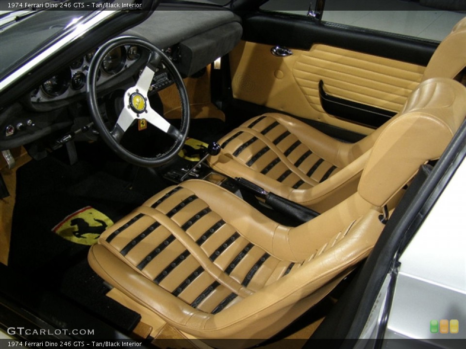 Tan/Black Interior Prime Interior for the 1974 Ferrari Dino 246 GTS #104604