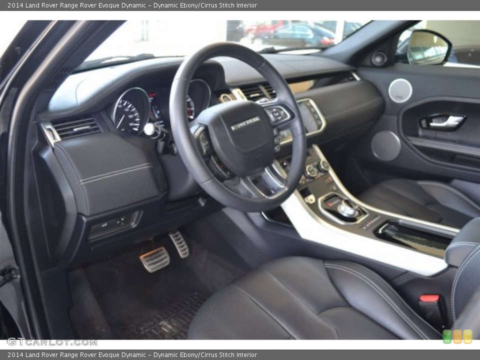 Dynamic Ebony/Cirrus Stitch 2014 Land Rover Range Rover Evoque Interiors