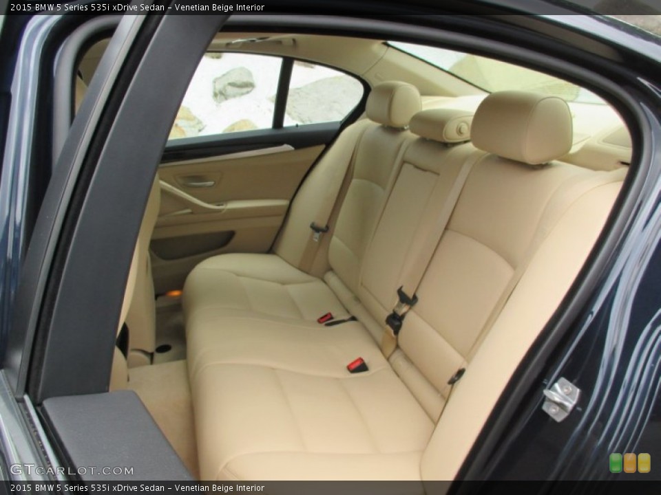 Venetian Beige Interior Rear Seat for the 2015 BMW 5 Series 535i xDrive Sedan #104613779