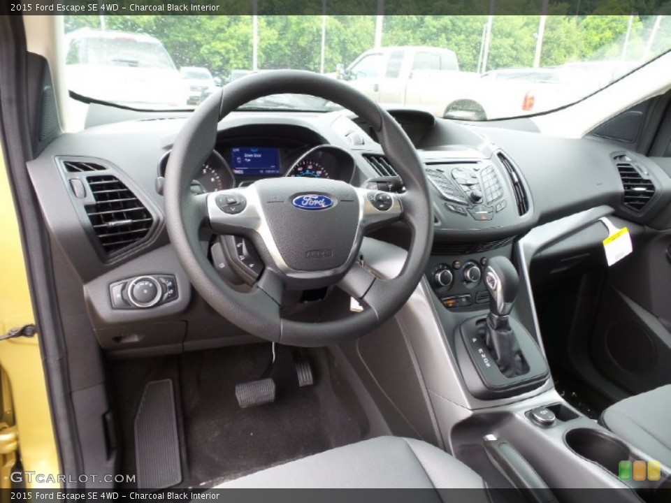 Charcoal Black Interior Dashboard for the 2015 Ford Escape SE 4WD #104621519