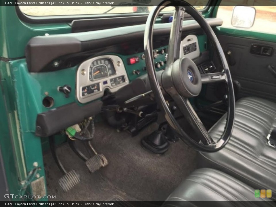 Dark Gray Interior Photo for the 1978 Toyota Land Cruiser FJ45 Pickup Truck #104646538