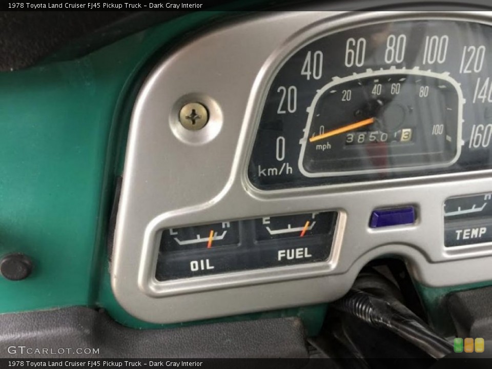 Dark Gray Interior Gauges for the 1978 Toyota Land Cruiser FJ45 Pickup Truck #104646571