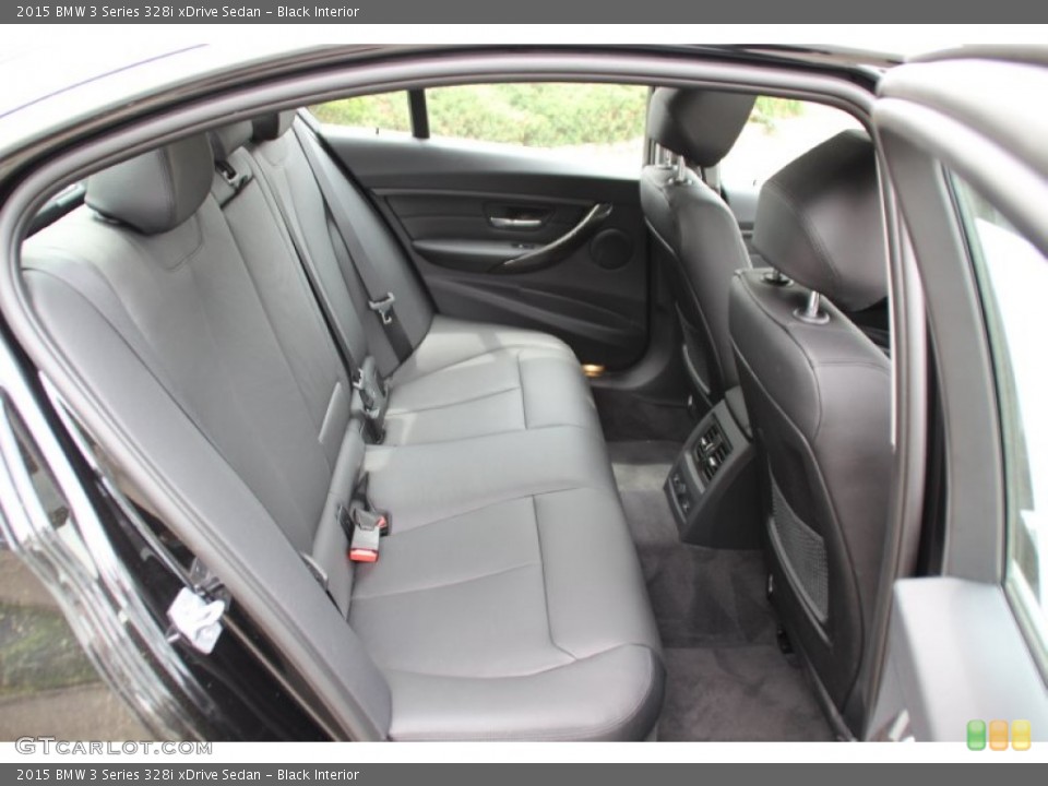Black Interior Rear Seat for the 2015 BMW 3 Series 328i xDrive Sedan #104669494