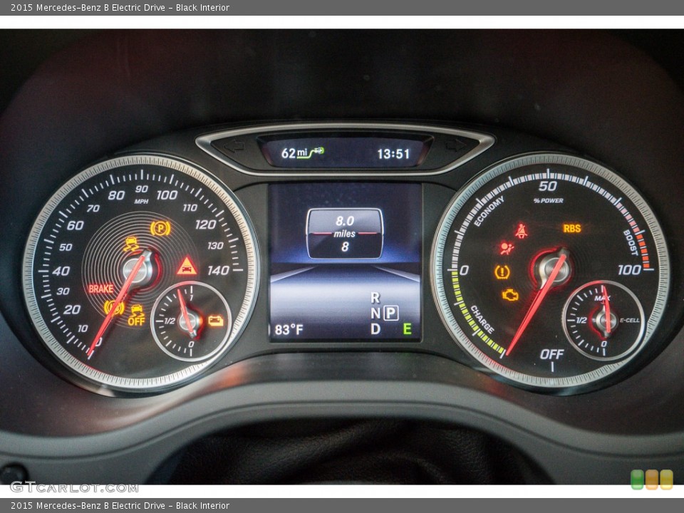 Black Interior Gauges for the 2015 Mercedes-Benz B Electric Drive #104671282