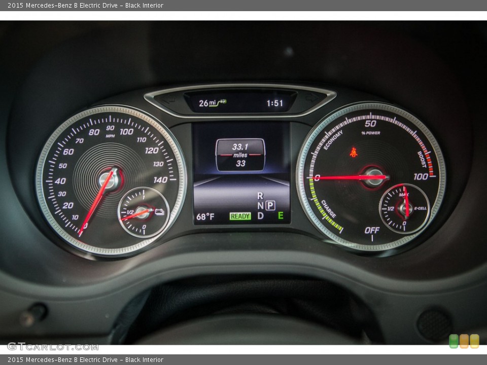 Black Interior Gauges for the 2015 Mercedes-Benz B Electric Drive #104679588