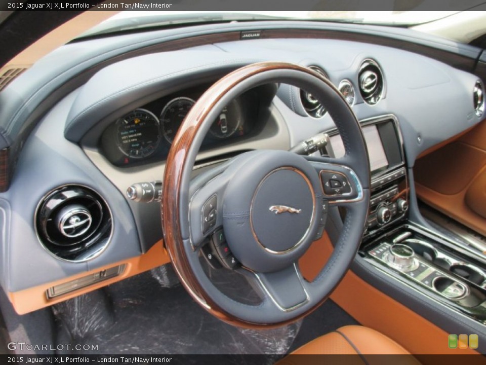 London Tan/Navy Interior Dashboard for the 2015 Jaguar XJ XJL Portfolio #104693742