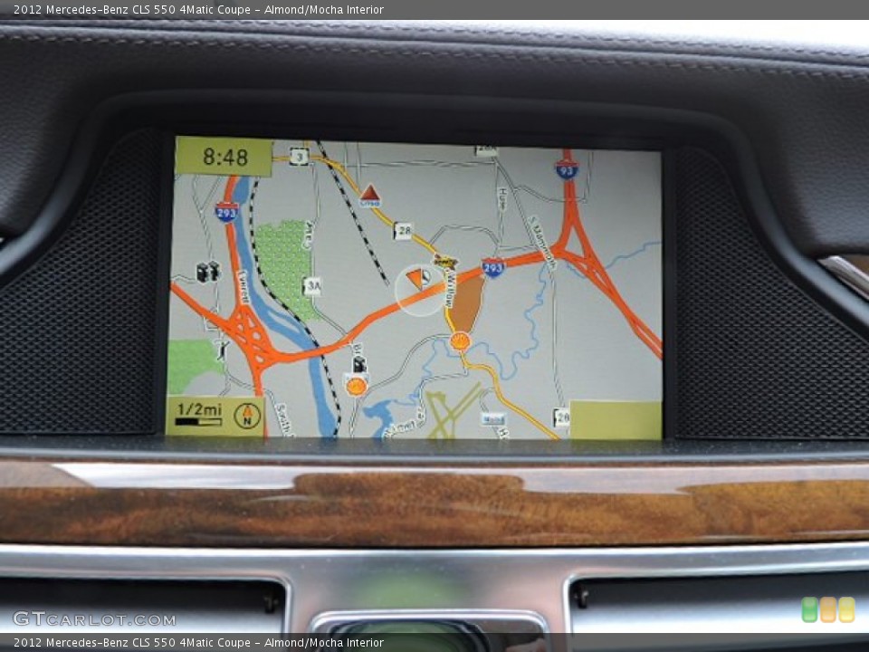 Almond/Mocha Interior Navigation for the 2012 Mercedes-Benz CLS 550 4Matic Coupe #104704422