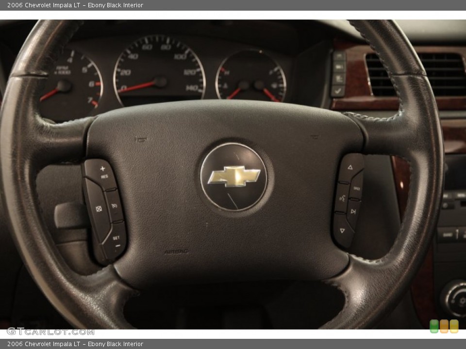Ebony Black Interior Steering Wheel for the 2006 Chevrolet Impala LT #104705901