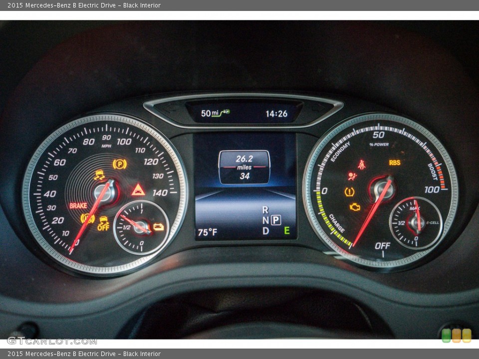 Black Interior Gauges for the 2015 Mercedes-Benz B Electric Drive #104718158