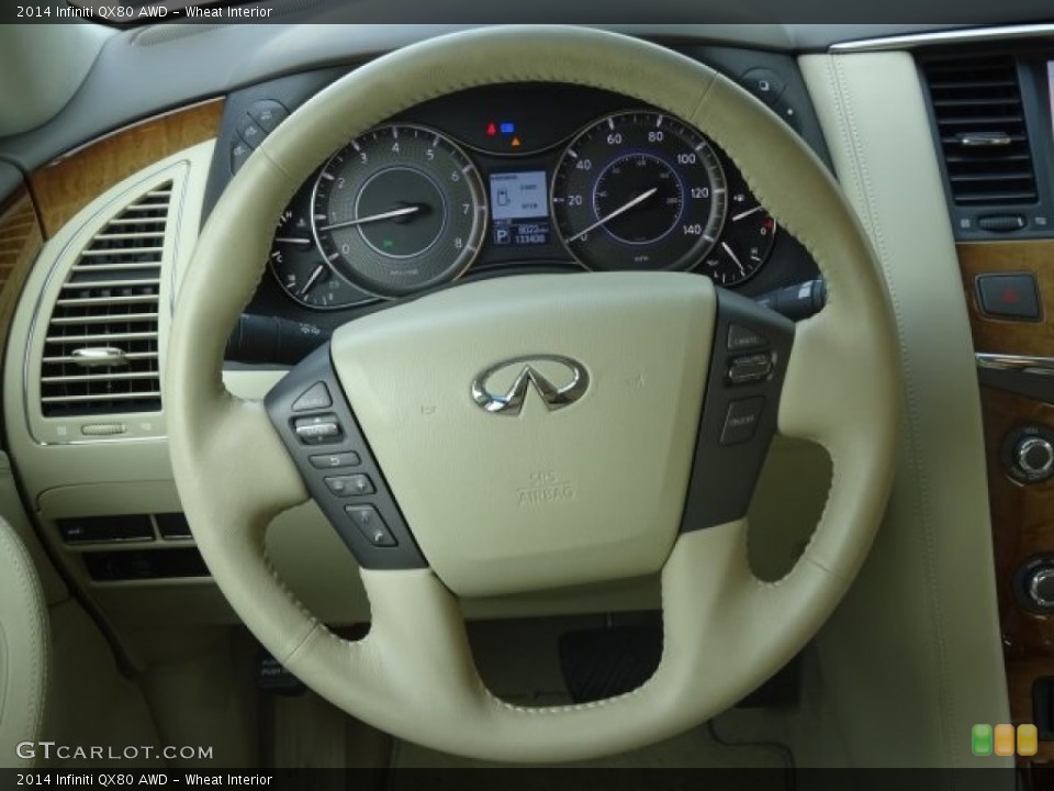 Wheat Interior Steering Wheel for the 2014 Infiniti QX80 AWD #104737964