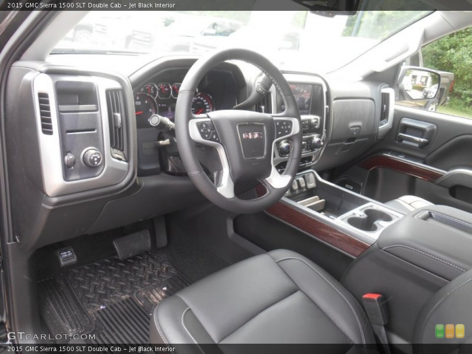 Jet Black Interior Photo for the 2015 GMC Sierra 1500 SLT Double Cab #104740070
