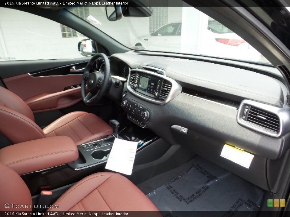 Limited Merlot Nappa Leather Interior Photo for the 2016 Kia Sorento Limited AWD #104741516