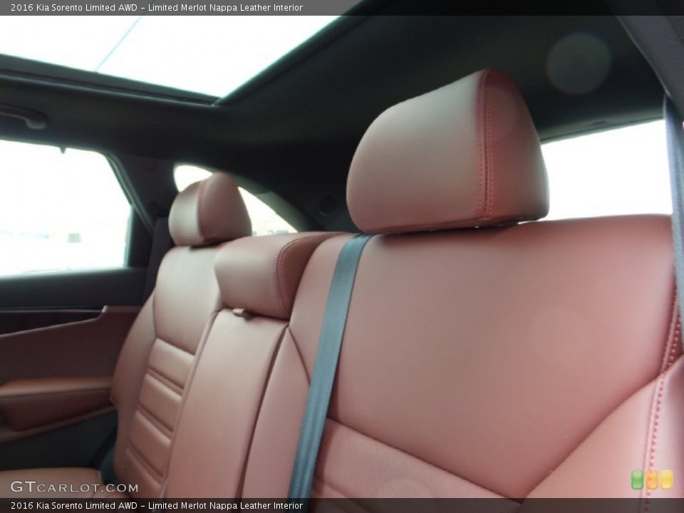 Limited Merlot Nappa Leather Interior Rear Seat for the 2016 Kia Sorento Limited AWD #104741657