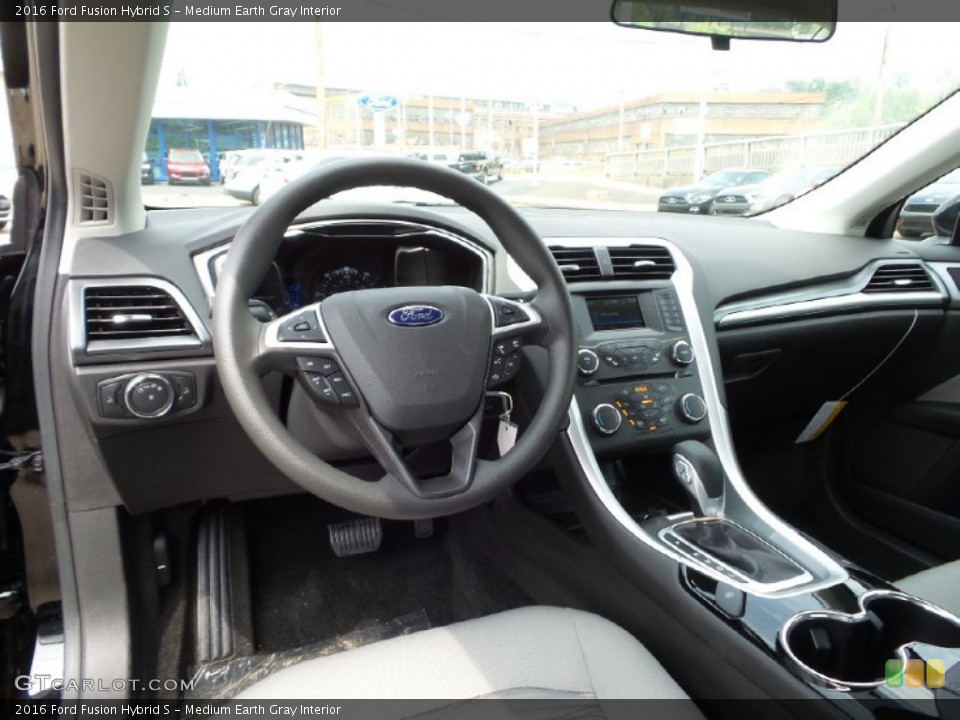 Medium Earth Gray Interior Prime Interior for the 2016 Ford Fusion Hybrid S #104743838