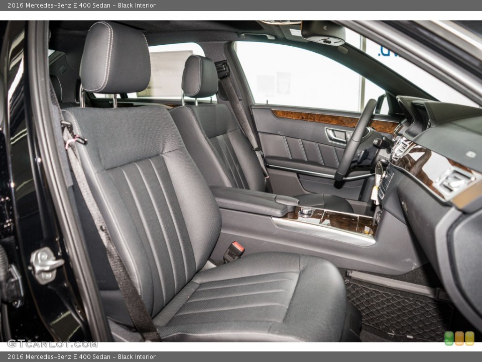 Black Interior Front Seat for the 2016 Mercedes-Benz E 400 Sedan #104763280