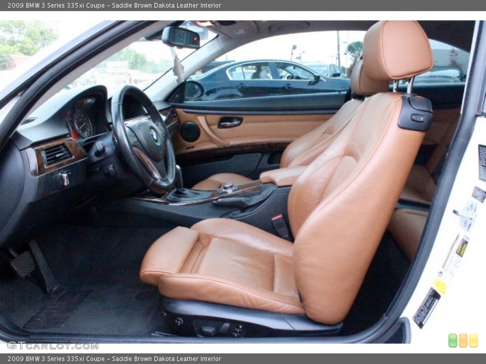 Saddle Brown Dakota Leather Interior Front Seat for the 2009 BMW 3 Series 335xi Coupe #104769640