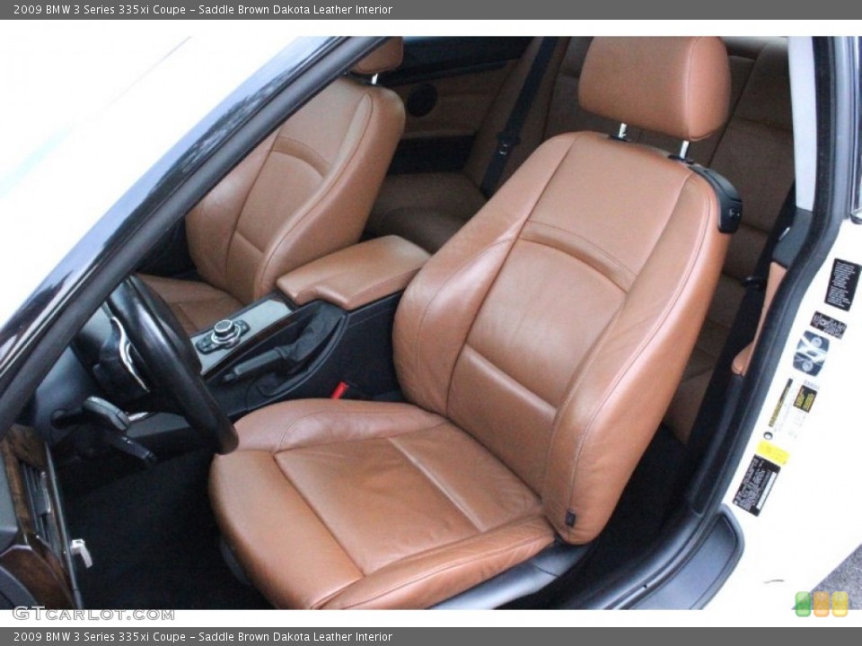 Saddle Brown Dakota Leather Interior Front Seat for the 2009 BMW 3 Series 335xi Coupe #104769667