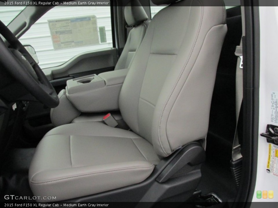 Medium Earth Gray Interior Front Seat for the 2015 Ford F150 XL Regular Cab #104783923