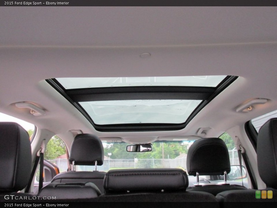 Ebony Interior Sunroof for the 2015 Ford Edge Sport #104784693