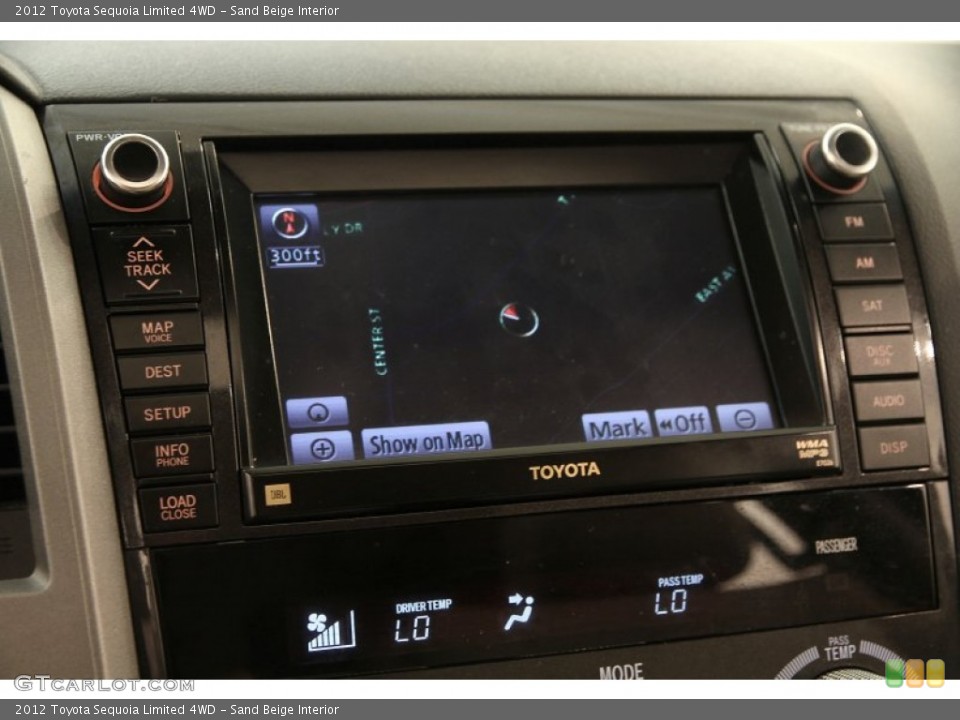 Sand Beige Interior Navigation for the 2012 Toyota Sequoia Limited 4WD #104793384