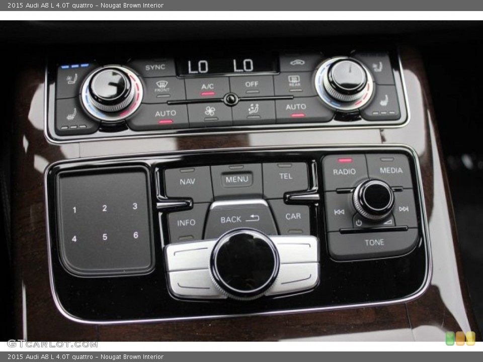 Nougat Brown Interior Controls for the 2015 Audi A8 L 4.0T quattro #104803363