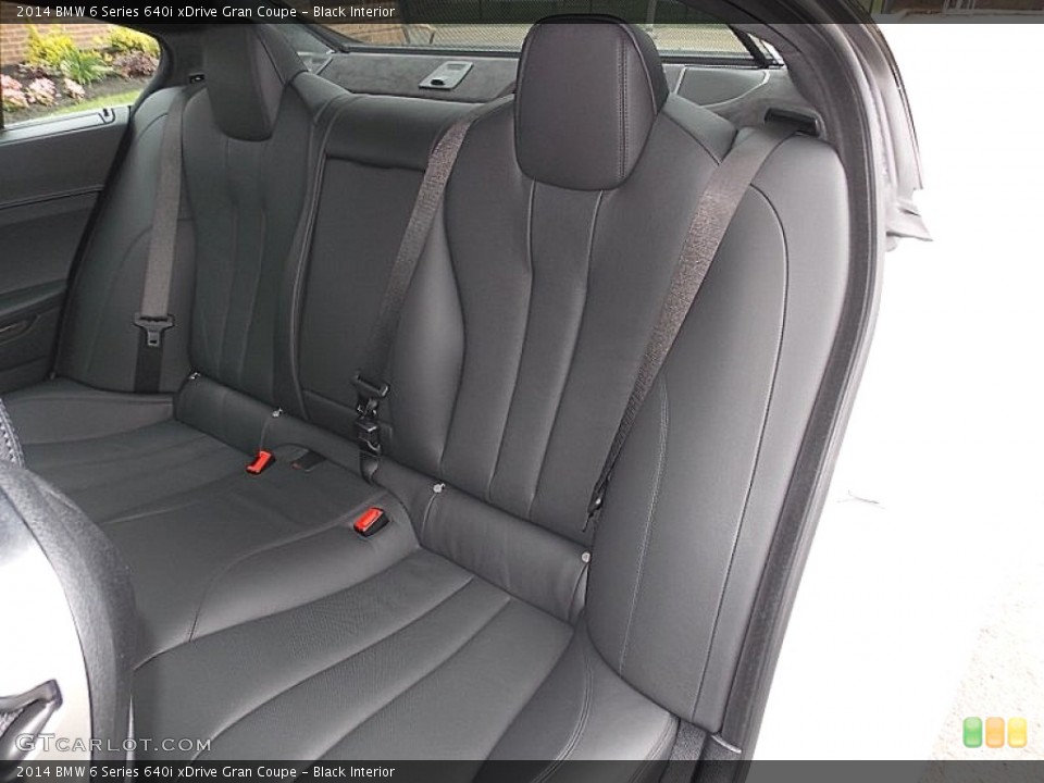 Black Interior Rear Seat for the 2014 BMW 6 Series 640i xDrive Gran Coupe #104815666