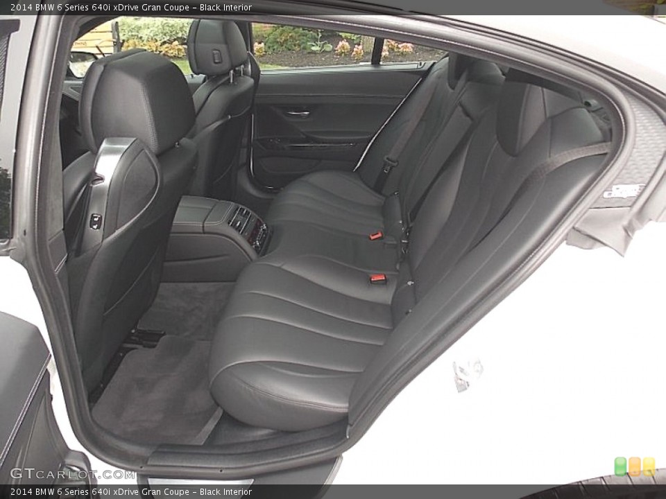 Black Interior Rear Seat for the 2014 BMW 6 Series 640i xDrive Gran Coupe #104815681