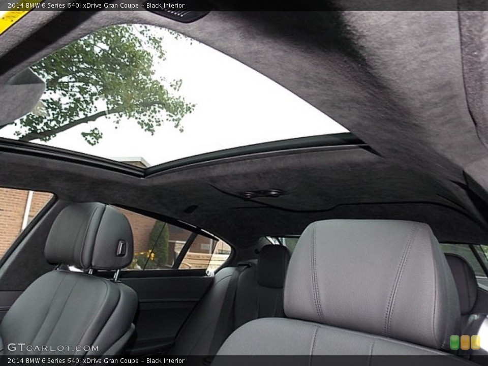 Black Interior Sunroof for the 2014 BMW 6 Series 640i xDrive Gran Coupe #104815840