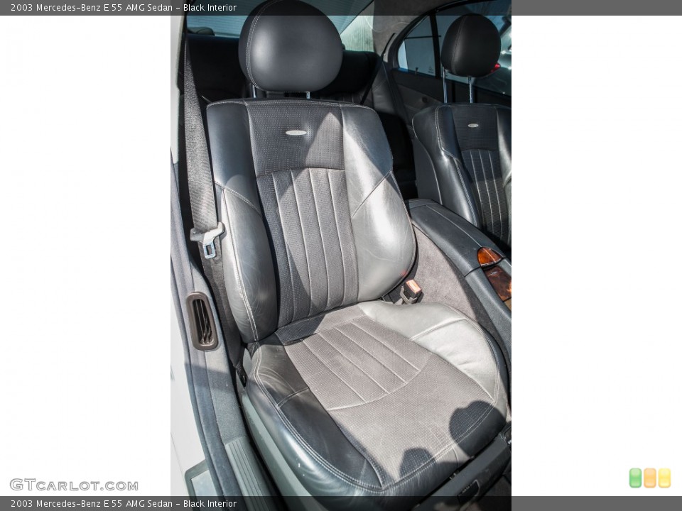 Black Interior Front Seat for the 2003 Mercedes-Benz E 55 AMG Sedan #104841074