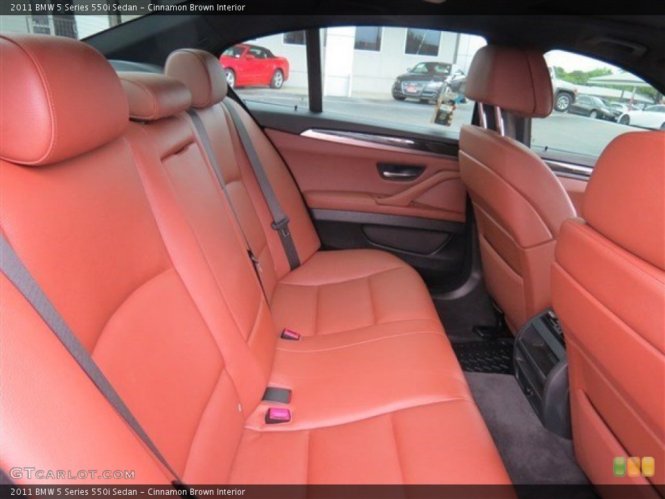 Cinnamon Brown Interior Rear Seat for the 2011 BMW 5 Series 550i Sedan #104841176