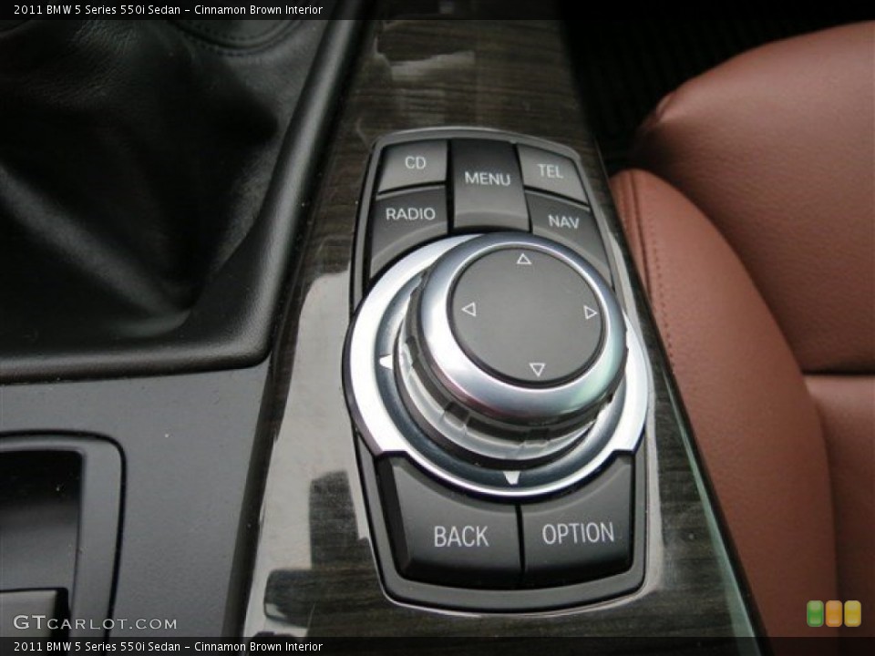 Cinnamon Brown Interior Controls for the 2011 BMW 5 Series 550i Sedan #104841230