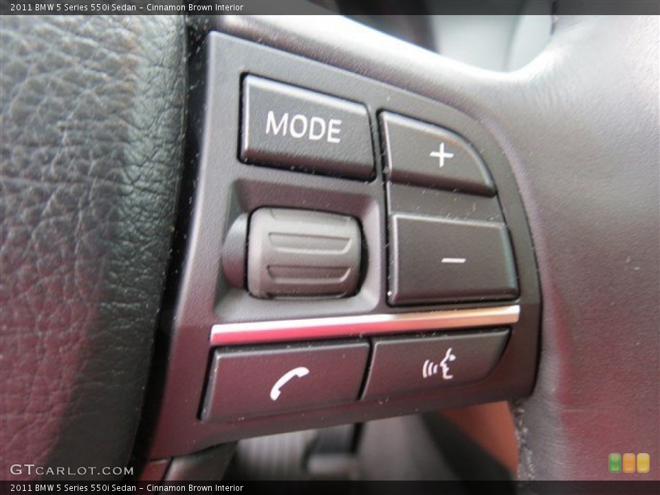 Cinnamon Brown Interior Controls for the 2011 BMW 5 Series 550i Sedan #104841299