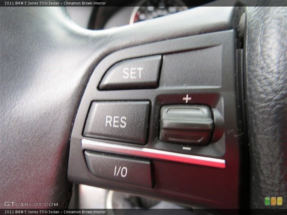 Cinnamon Brown Interior Controls for the 2011 BMW 5 Series 550i Sedan #104841317