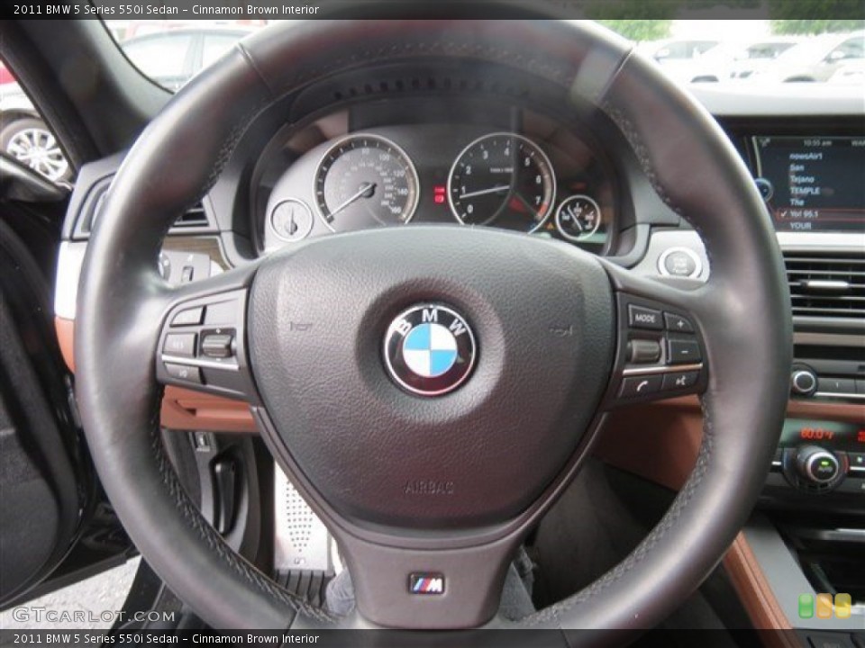 Cinnamon Brown Interior Steering Wheel for the 2011 BMW 5 Series 550i Sedan #104841335