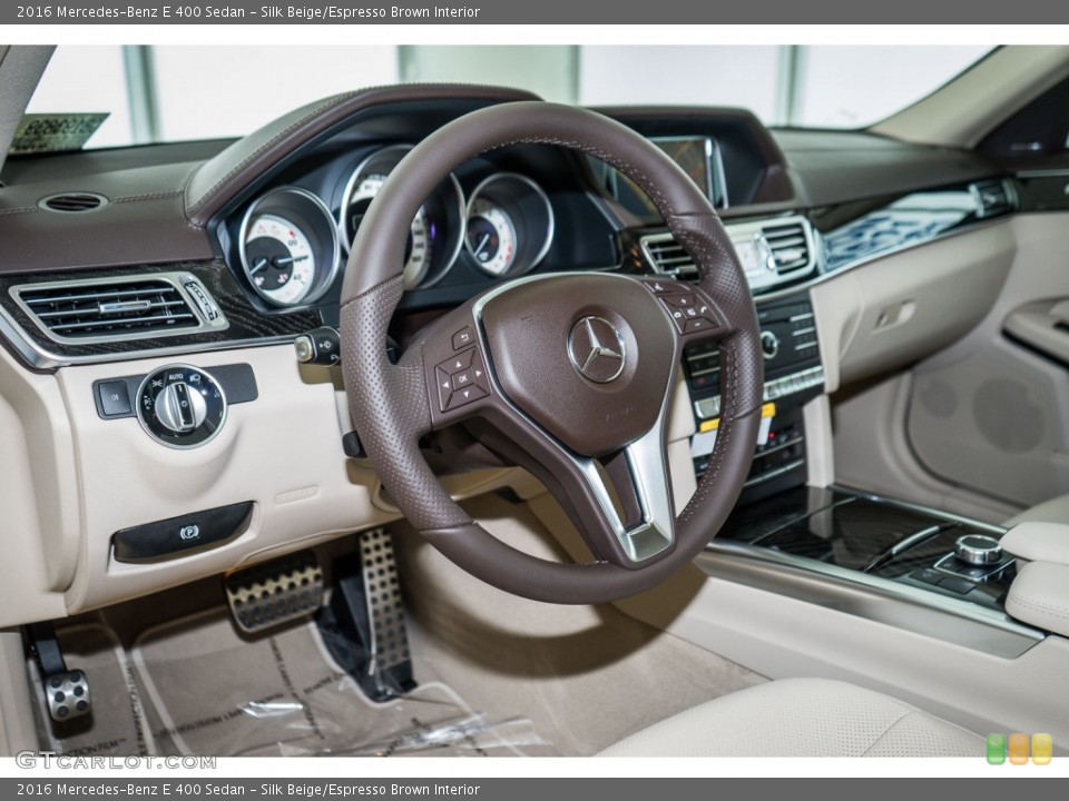 Silk Beige/Espresso Brown Interior Prime Interior for the 2016 Mercedes-Benz E 400 Sedan #104844830