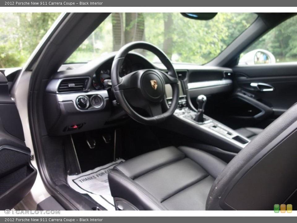 Black 2012 Porsche New 911 Interiors