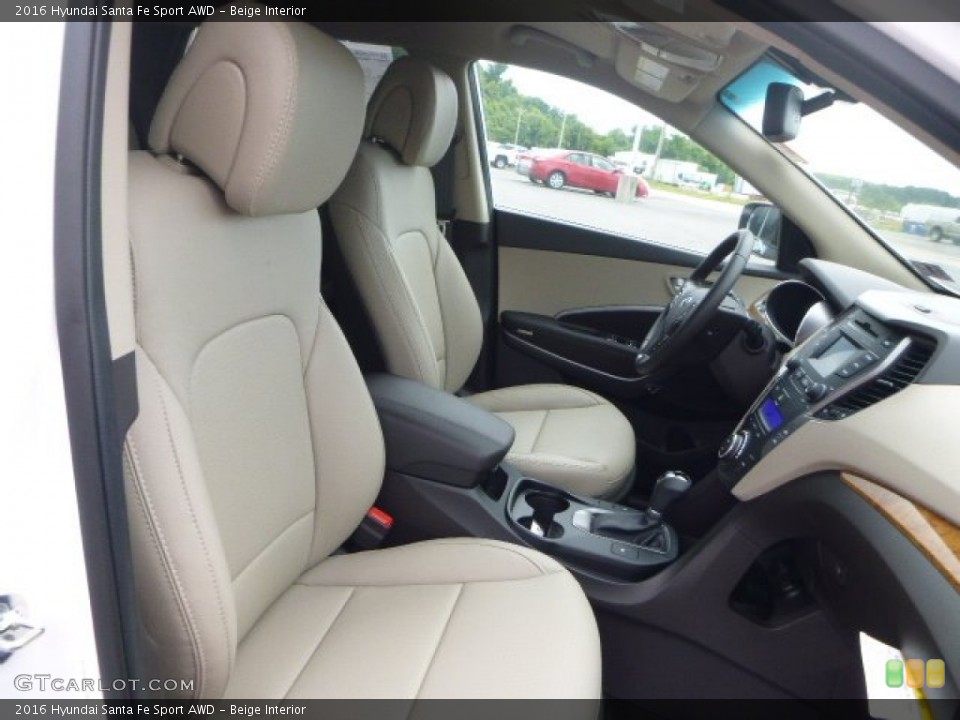 Beige Interior Front Seat for the 2016 Hyundai Santa Fe Sport AWD #104852054