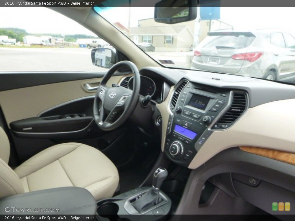 Beige Interior Photo for the 2016 Hyundai Santa Fe Sport AWD #104852075