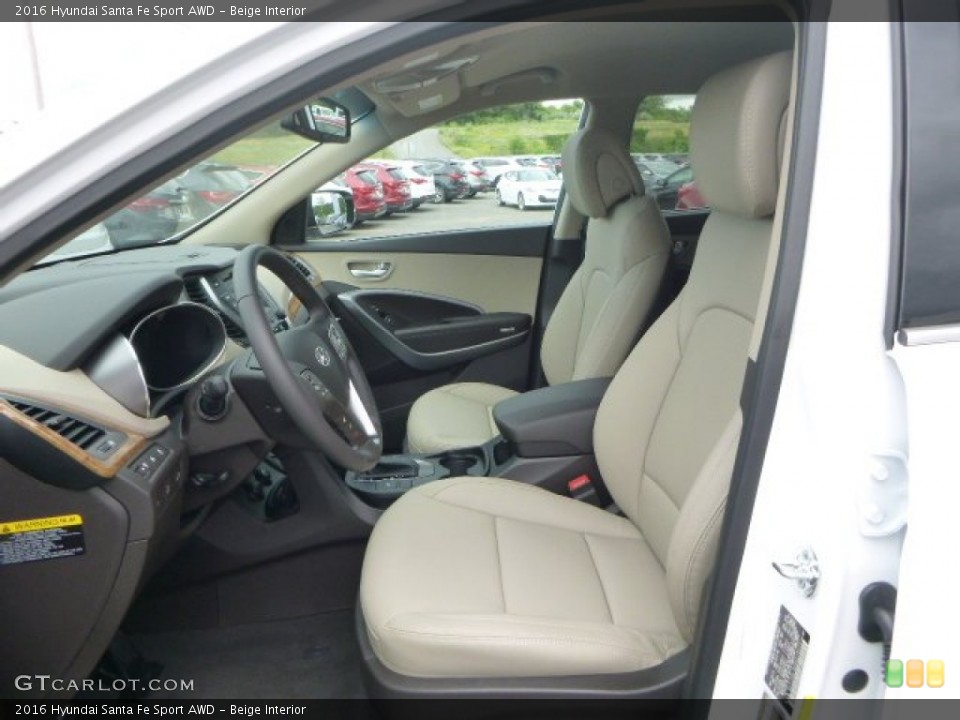 Beige Interior Front Seat for the 2016 Hyundai Santa Fe Sport AWD #104852258