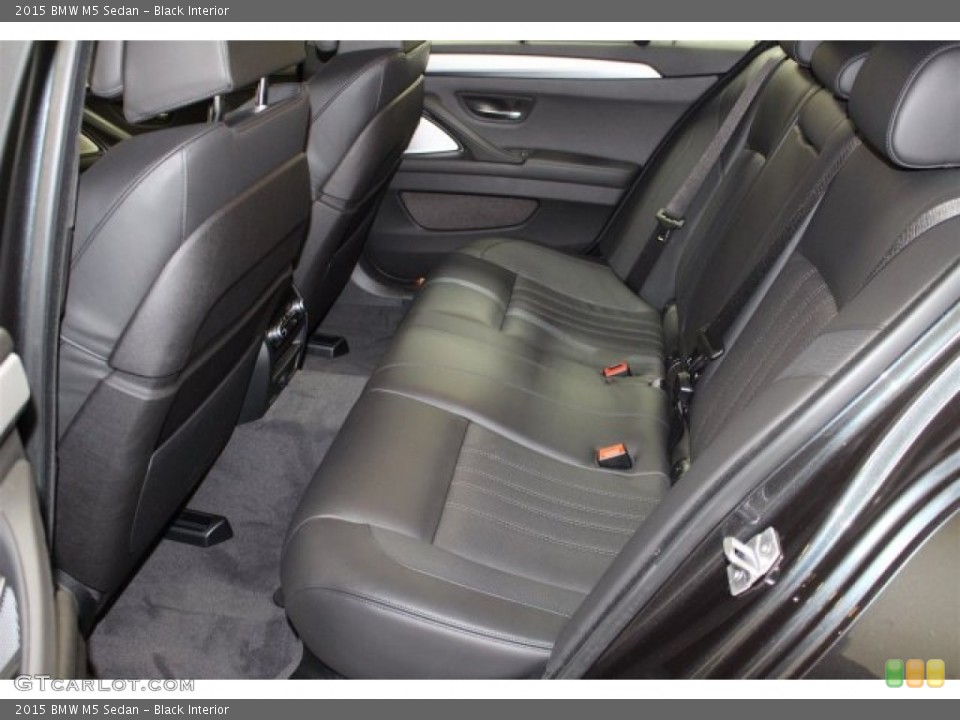 Black Interior Rear Seat for the 2015 BMW M5 Sedan #104857766