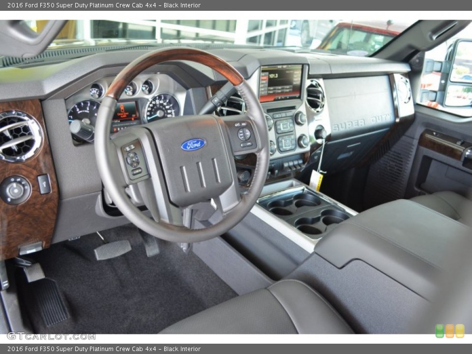 Black Interior Prime Interior for the 2016 Ford F350 Super Duty Platinum Crew Cab 4x4 #104858861