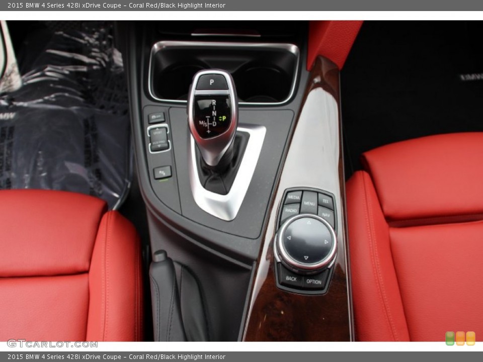 Coral Red/Black Highlight Interior Transmission for the 2015 BMW 4 Series 428i xDrive Coupe #104872520