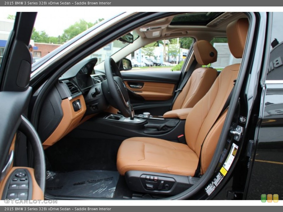 Saddle Brown Interior Front Seat for the 2015 BMW 3 Series 328i xDrive Sedan #104873720