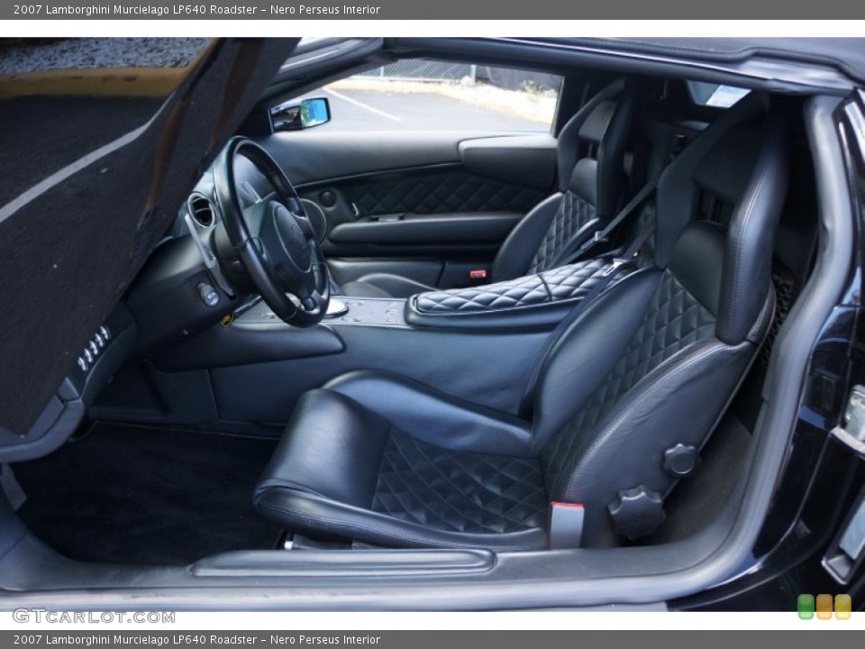 Nero Perseus Interior Front Seat for the 2007 Lamborghini Murcielago LP640 Roadster #104878586